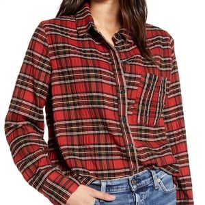 Treasure & Bond Plaid Boyfriend Shirt
